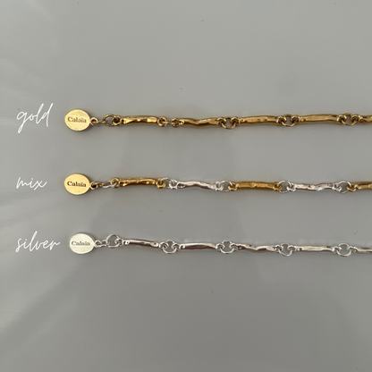 CADENA BONES ORO/PLATA